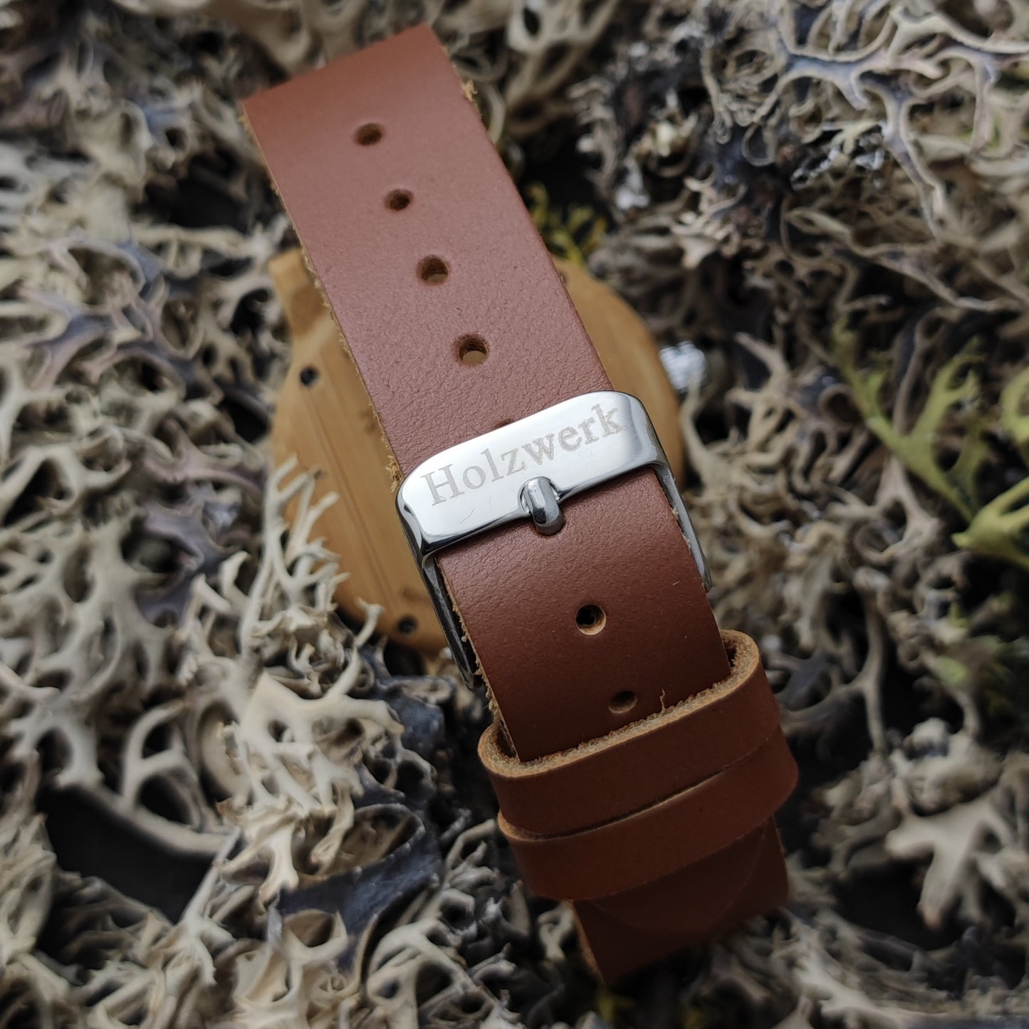Holzwerk Damen Holzuhr kleine Leder Epoxidharz Armbanduhr Braun Schwarz