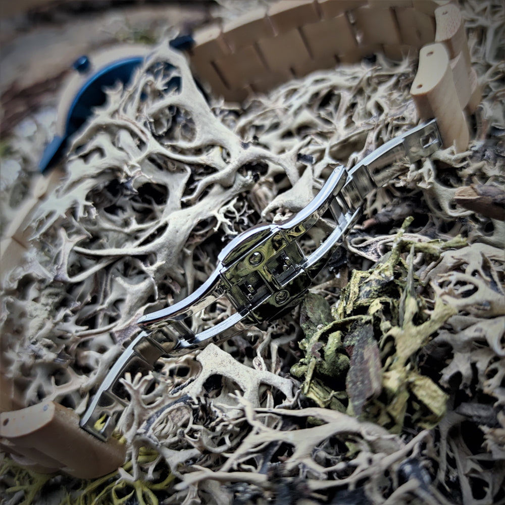 Holzwerk Damen & Herren Holzuhr Holz Armbanduhr Beige Weiß Blau - Holzwerk