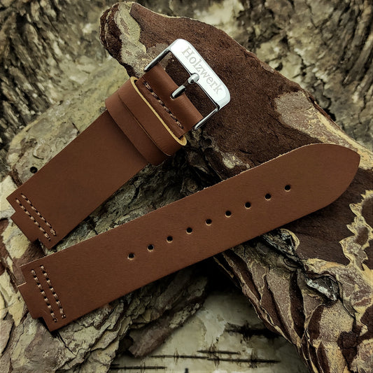 Holzwerk replacement bracelet small leather replacement bracelet in brown